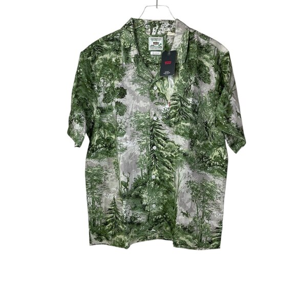 Levi’s Tropical Print 100% Lyocell Camp Shirt Men's Size L NWT MSRP $59.50 - Picture 1 of 10
